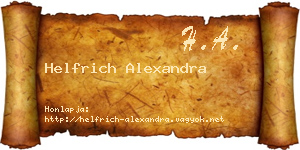 Helfrich Alexandra névjegykártya